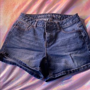Blue denim shorts